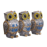 गैलरी व्यूवर में इमेज लोड करें, JaipurCrafts Polyresin Beautiful Owl Family Set, 3.00 IN, Multicolour, 3 Piece