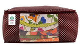 गैलरी व्यूवर में इमेज लोड करें, JaipurCrafts Quilted Polka Dots Cotton Saree Cover Set, Maroon (45 x 30 x 20 cm) (Pack of 1)
