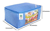 गैलरी व्यूवर में इमेज लोड करें, JaipurCrafts Quilted Polka Dots Cotton Saree Cover Set/Wardrobe Organizer/Storage Bag, Blue, Red, Pink (46 x 35 x 22 cm)-Pack of 6