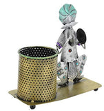 गैलरी व्यूवर में इमेज लोड करें, JaipurCrafts Exclusive Premium Antique Rajasthani Musician Pen Stand Showpiece- 7 in (Iron)