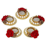 Load image into Gallery viewer, Webelkart Set of 5 Tealight Candle Holder for Home Decor, Mosaic Glass, Balcony Decoration Items Outdoor, Balcony Decor,Candle Stand,Flowers ( Pack of 5 , 3.5 Inches)