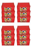 गैलरी व्यूवर में इमेज लोड करें, JaipurCrafts 12 Pieces Non Woven Saree Cover Set, Red (45 x 35 x 22 cm)