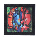 गैलरी व्यूवर में इमेज लोड करें, JaipurCrafts Radha Krishna Framed UV Digital Reprint Painting (Wood, Synthetic, 26 cm x 26 cm)