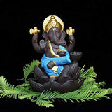 गैलरी व्यूवर में इमेज लोड करें, WebelKart JaipurCrafts Backflow Incense Burner Lord Ganesha Emblem Auspicious and Success Cone Censer Ceramic Home Decor Ganesha Stick Holders with 10 Backflow Cones (Blue)