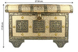 गैलरी व्यूवर में इमेज लोड करें, JaipurCrafts Pitara Style Wooden Handmade Bangle and Jewellery Golden Box with Mirror for Women