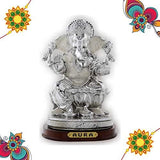 Load image into Gallery viewer, Webelkart Premium Combo of Rakhi Gift for Brother and Bhabhi and Kids with Silver Plated Lord Ganesha Idol, Rakshabandhan Gifts for Bhai Sister - Fancy Rakhi with Silver Plated Lord Ganesha Idol