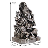 Load image into Gallery viewer, Webelkart Silver Plated Lord Ganesha,God of Luck &amp; Success Diwali Gifts Home Decor (Size: 4.00&quot;)