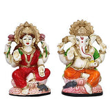 गैलरी व्यूवर में इमेज लोड करें, JaipurCrafts Premium Lord Laxmi Ganesha Showpiece for Diwali Poojan (Set of 2)