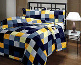 Load image into Gallery viewer, JaipurCrafts Check Printed Polycotton Soft Single Bed AC Blanket(Blue, Yellow, White)