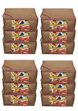 Load image into Gallery viewer, JaipurCrafts 12 Pieces Non Woven Saree Cover Set, Beige (45 x 35 x 22 cm)