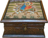 Load image into Gallery viewer, JaipurCrafts Rajwada Designed Multipurpose Makeup Vanity Box (Multicolor)