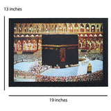 Load image into Gallery viewer, JaipurCrafts Macca Madina Large Framed UV Digital Reprint Painting (Wood, Synthetic, 36 cm x 51 cm)