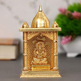 गैलरी व्यूवर में इमेज लोड करें, JaipurCrafts Metal Gold Plated Ganesha Decorative Temple Figurine Lord Ganpati Lakshmi Statue Good Luck Spiritual Pooja Gifts Idols(Size 5 x 2.75 Inches, Small)