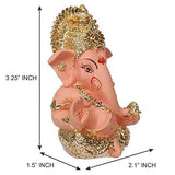 गैलरी व्यूवर में इमेज लोड करें, Webelkart Gold Plated Lord Ganesha for Car Dashboard Statue Ganpati Figurine God of Luck (Size: 8.25 x 3.50 x 5.50 cm)