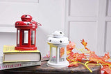 गैलरी व्यूवर में इमेज लोड करें, JaipurCrafts Premium Set of 2 Tealight Candle Hanging Lanterns | Hanging Tealight Holder (White::Red)
