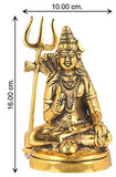 Load image into Gallery viewer, JaipurCrafts Premium White Metal Cold Cast Lord Shiva Idol as Gifts (Gold, 6 Inch)