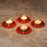 गैलरी व्यूवर में इमेज लोड करें, WebelKart Premium Designer Rajasthani Lac Bangles tealight Holder, Diwali Gift, Diwali Lights, Diwali tealight- Set of 4