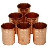 Load image into Gallery viewer, JaipurCrafts Pure Copper Glass Tumbler, Drinkware &amp; Serveware,Good for Health,300 ML, Set of 6