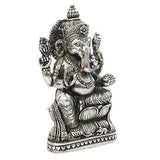 गैलरी व्यूवर में इमेज लोड करें, Webelkart Silver Plated Lord Ganesh,God of Luck &amp; Success Diwali Gifts Home Décor (Size: 5.25&quot;)