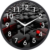 Load image into Gallery viewer, JaipurCrafts Plastic Wall Clock (Black_9.5 Inch X 1 Inch X 9.5 Inch)