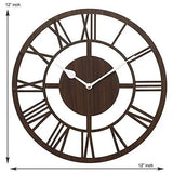 गैलरी व्यूवर में इमेज लोड करें, Webelkart Beautiful Square Wood Wall Clock (30 cm x 30 cm x 2.8 cm, Brown)- Without Glass (Design 11)