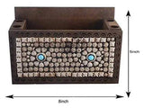 Load image into Gallery viewer, JaipurCrafts Decorative Premium Silver Flower Studded Pen and Tablet Holder