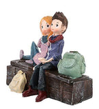 गैलरी व्यूवर में इमेज लोड करें, JaipurCrafts Resin Love Couple Sitting On Sofa Statue, 11 CM, Multicolour, 1 Piece