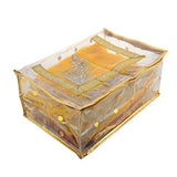 Load image into Gallery viewer, JaipurCrafts Saree Cover Full Transparent with Capacity of 10-15 Sarees (Golden Lace)