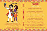 गैलरी व्यूवर में इमेज लोड करें, Webelkart Bhaiya Bhabhi Rakhi Set with Sweet Gift - Premium Lumba Rakhi with Lord Ganesha Idol, 450 Grams Soan Papdi Sweet Gift Pack and Roli Chawal