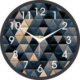 Load image into Gallery viewer, JaipurCrafts Plastic Wall Clock (Black and Blue, 2 X 12 X 12 Inch) Design 6