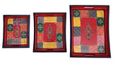 Load image into Gallery viewer, JaipurCrafts Royal Rajasthan Designer Tray Set of 3