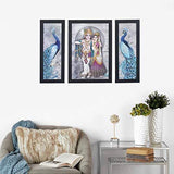 गैलरी व्यूवर में इमेज लोड करें, JaipurCrafts City View Set of 3 Large Framed UV Digital Reprint Painting (Wood, Synthetic, 36 cm x 61 cm)