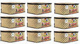 Load image into Gallery viewer, JaipurCrafts 9 Pieces Polka Dots Non Woven Saree Cover Set, Cream (45 x 35 x 21 cm)
