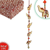 Load image into Gallery viewer, JaipurCrafts Handcrafted Rajasthani Colored Bells Design Wall Hanging Decorative Showpiece - 39 Inch (Wood)- Pack of 2