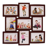 गैलरी व्यूवर में इमेज लोड करें, Webelkart Premium Plastic Collage Photo Frame (Photo Size - 5 x 7, 9 Photos , Brown)