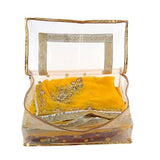 Load image into Gallery viewer, JaipurCrafts Saree Cover Full Transparent with Capacity of 10-15 Sarees (Golden Lace)