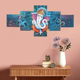 गैलरी व्यूवर में इमेज लोड करें, JaipurCrafts Multieffect UV Textured Panel Painting (Synthetic, 60 cm x 125 cm x 1 cm, Set of 5)