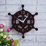 Load image into Gallery viewer, Webelkart New and Improved Antique Ship Wheel Wood Wall Clock for Home Stylish - 12 Inch x 10.50 Inch
