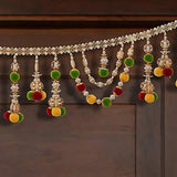 Load image into Gallery viewer, Webelkart Premium Pom Pom Handmade Door Toran for Door Home Decoration and Diwali Decoration (Multicolored)- 36 Inch