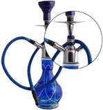Load image into Gallery viewer, JaipurCrafts Glass Hookah Set, Hookah Flavor and Discs (Blue_18 Inch X 4 Inch X 4 Inch)