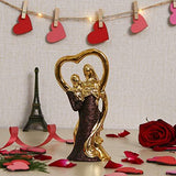 गैलरी व्यूवर में इमेज लोड करें, Webelkart Ceramic Cute Romantic Valentine Love Couple Sitting Statue Showpiece Gifts; 19 cm; Multicolour