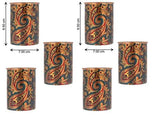 गैलरी व्यूवर में इमेज लोड करें, WebelKart JaipurCrafts Copper Modern Art Printed and Outside Lacquer Coated Glasses (Multicolour) - Set of 6