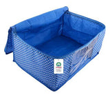 गैलरी व्यूवर में इमेज लोड करें, JaipurCrafts Quilted Polka Dots Cotton Saree Cover Set/Saree Storage Bag, (40 x 30 x 20 cm)-Pack of 2 (Cotton-Blue)