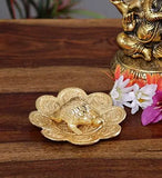Load image into Gallery viewer, JaipurCrafts Gold Aluminium Tortoise Feng Shui Symbol Idol Showpiece - 4.2 in (Brass, Gold)