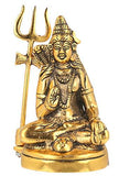 Load image into Gallery viewer, JaipurCrafts Premium White Metal Cold Cast Lord Shiva Idol as Gifts (Gold, 6 Inch)