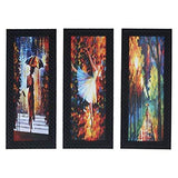 गैलरी व्यूवर में इमेज लोड करें, JaipurCrafts Modern Art Set of 3 Large Framed UV Digital Reprint Painting (Wood, Synthetic, 41 cm x 53 cm)