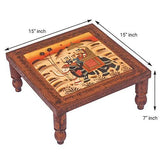 Load image into Gallery viewer, Webelkart Royal Rajasthan Square Outdoor &amp; Cafeteria Stool (Multi Color)- 15&quot;*15&quot;*7&quot;