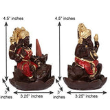 Load image into Gallery viewer, JaipurCrafts Premium Lord Laxmi Ganesha Smoke Fountain Showpiece for Diwali Poojan (Set of 2)