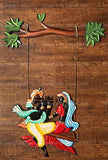 गैलरी व्यूवर में इमेज लोड करें, JaipurCrafts Radha Krishna on Swing Wrought Iron Wall Hanging (89 cm x 3 cm x 62 cm)- Very Big Size