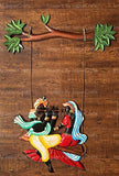 Load image into Gallery viewer, JaipurCrafts Radha Krishna on Swing Wrought Iron Wall Hanging (89 cm x 3 cm x 62 cm)- Very Big Size